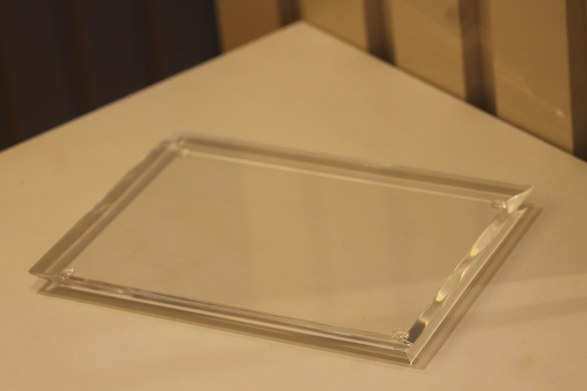 Bandeja Diamantada Mod. 2 em Acrílico Transparente | Authentic Home Decor