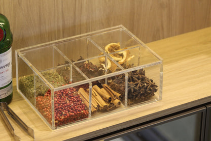 Porta Chá em Acrílico Transparente Organizador de Sachês | Authentic Home Decor