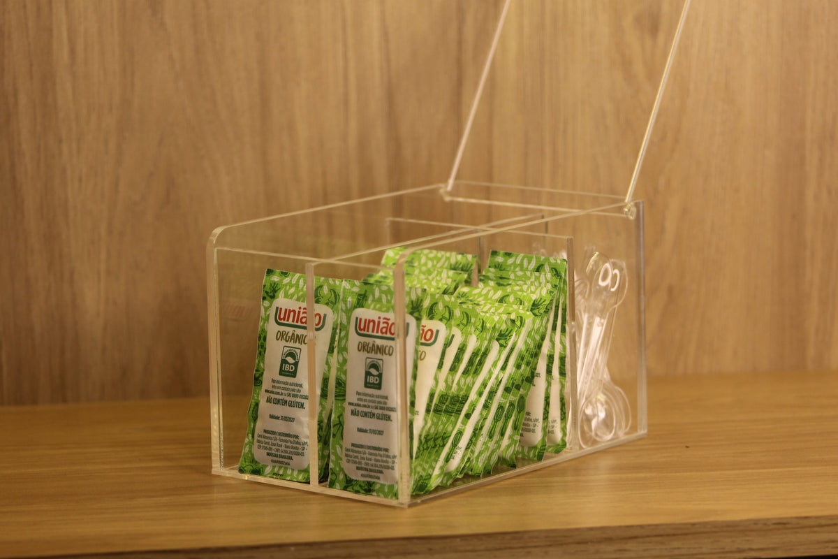 Porta Sachê com Tampa em Acrílico Transparente | Authentic Home Decor