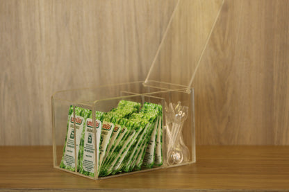 Porta Sachê com Tampa em Acrílico Transparente | Authentic Home Decor