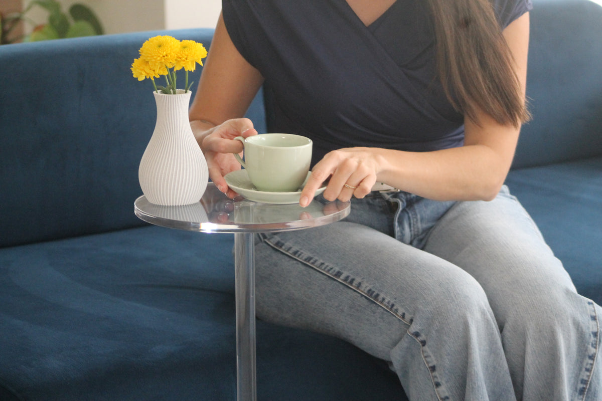 Mesa de Canto Redonda para Sala e Quarto | Authentic Home Decor